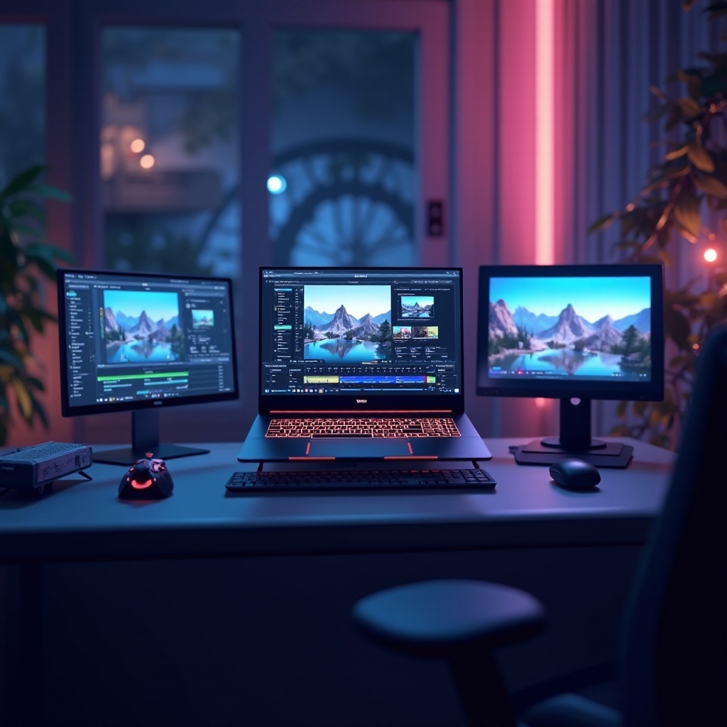 كمبيوتر محمول للألعاب لتحرير الفيديو