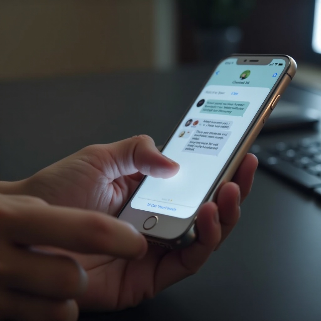 como rolar para o topo das mensagens no iphone