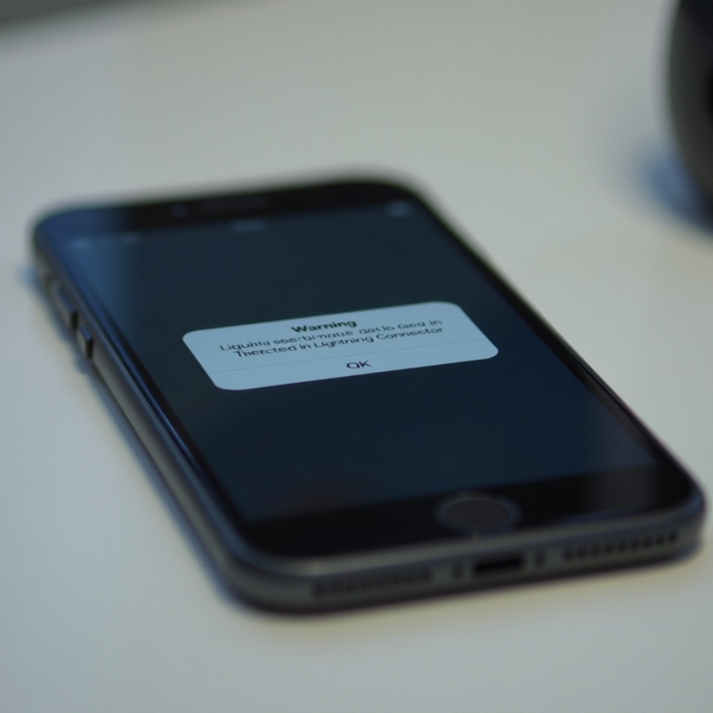 iPhone แจ้งเตือนพบของเหลวในขั้วต่อ lightning