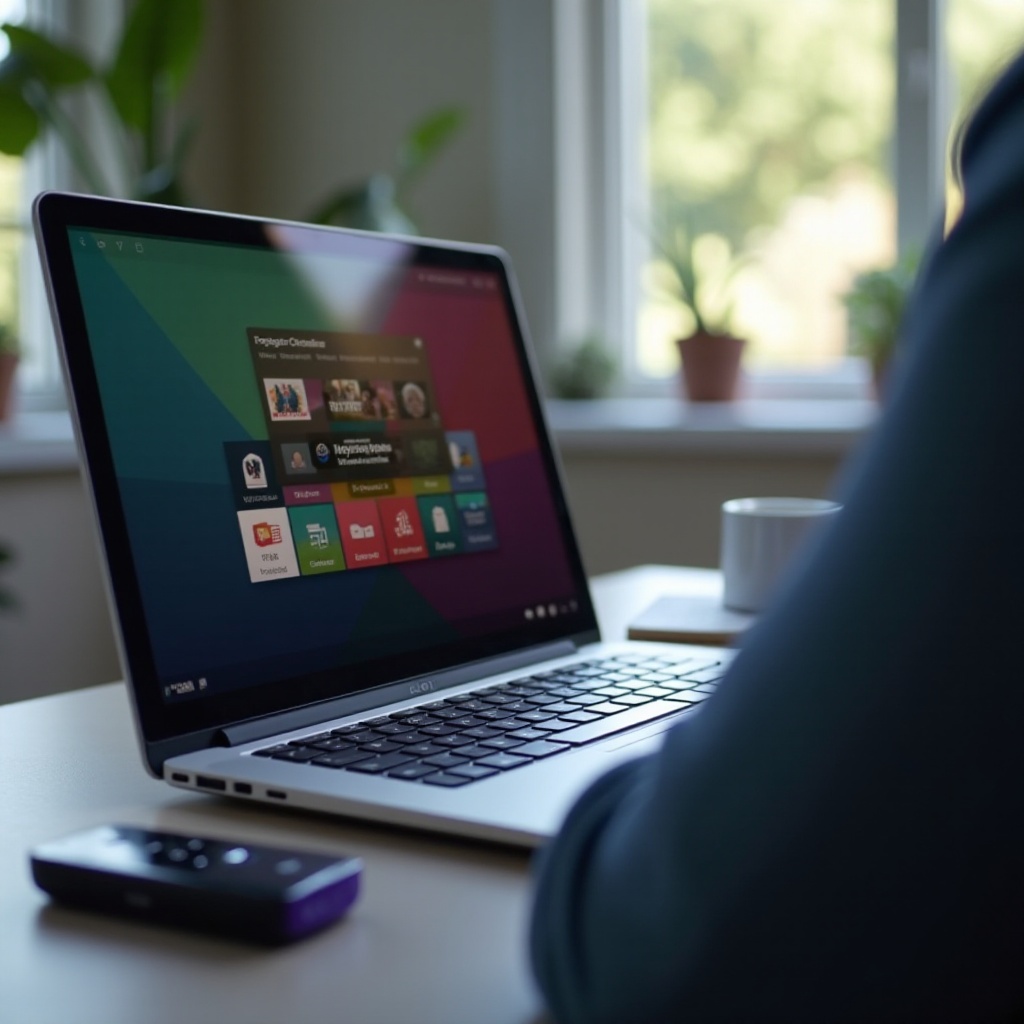 como espelhar a tela de um Chromebook para um Roku