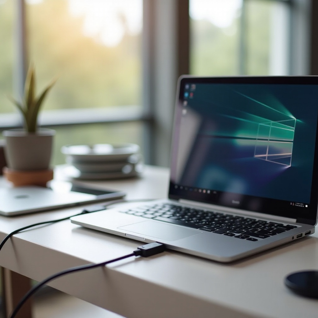 جهاز لوحي بمنفذ USB ونظام تشغيل ويندوز