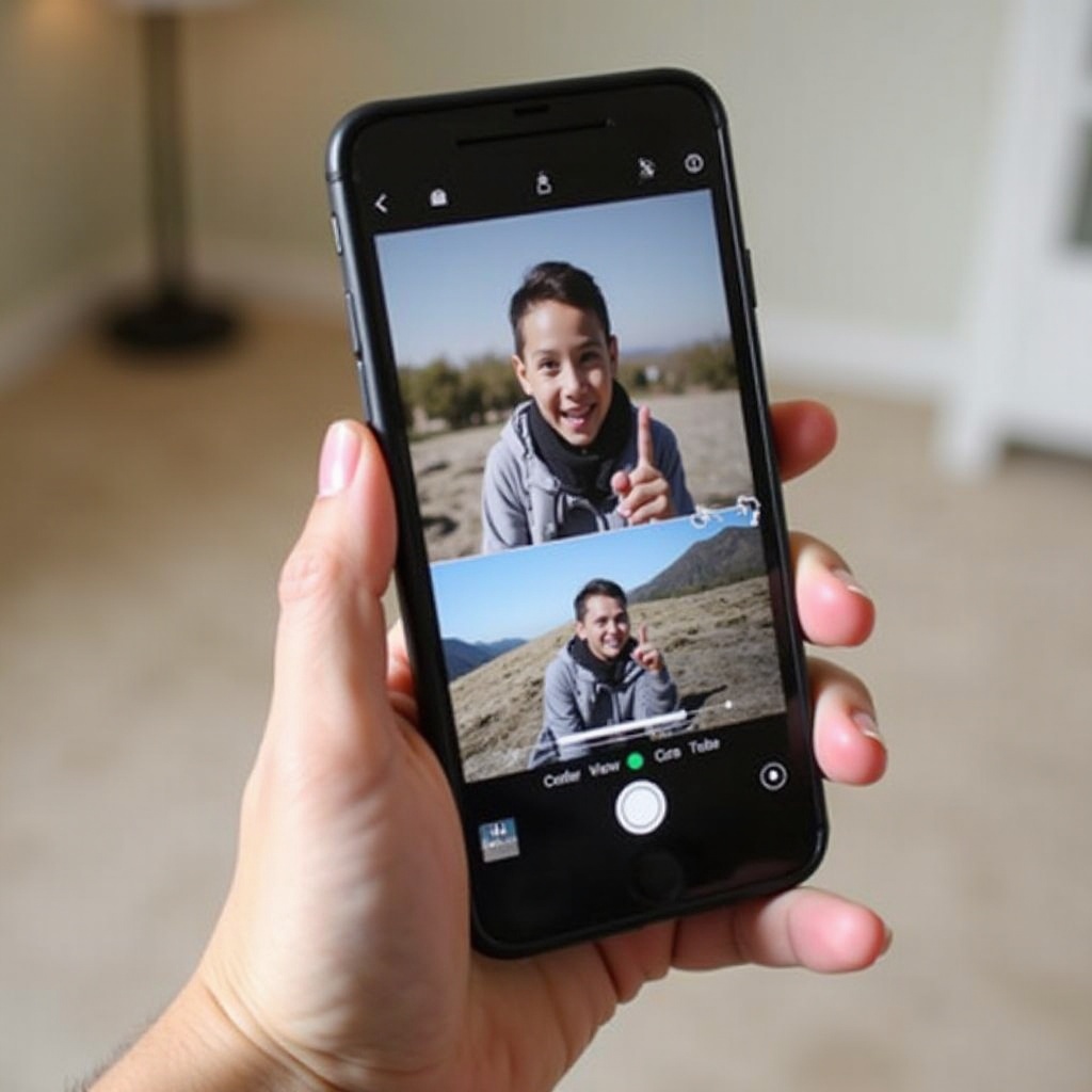 como faço para juntar 2 fotos no iphone