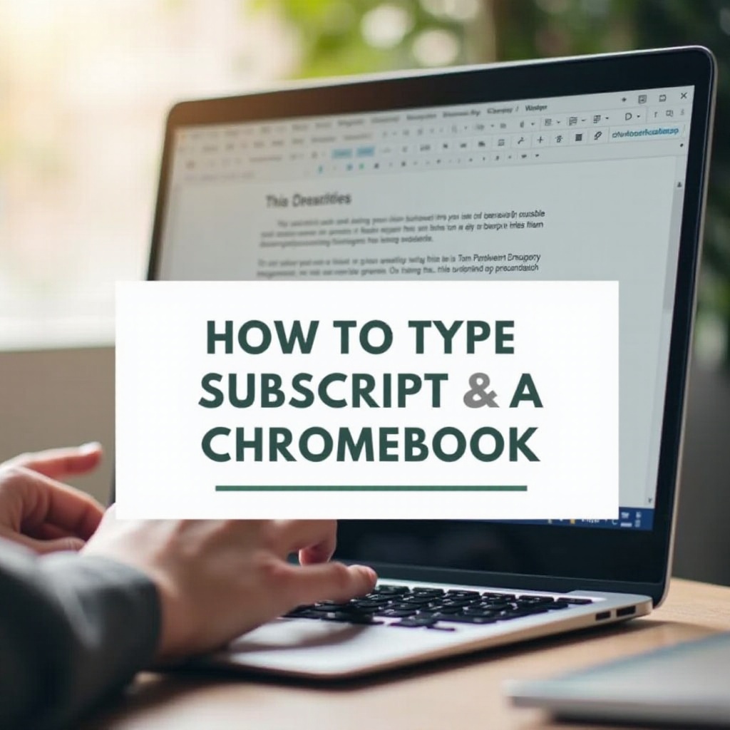 cara mengetik subskrip di chromebook